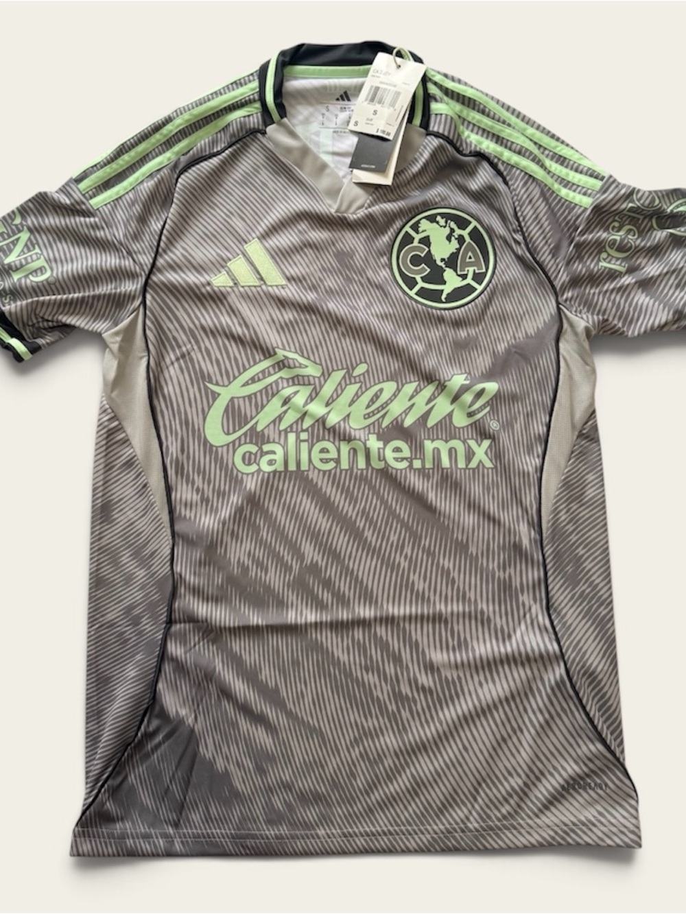 adidas Club America Third Jersey Men’s Small Gray Green Soccer Futbol NWT